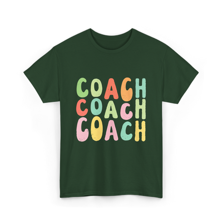 Coach Groovy Retro Coaching T-Shirt - Forest Green