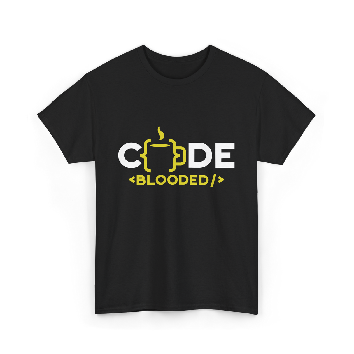 Code Blooded Coder Coding T-Shirt - Black