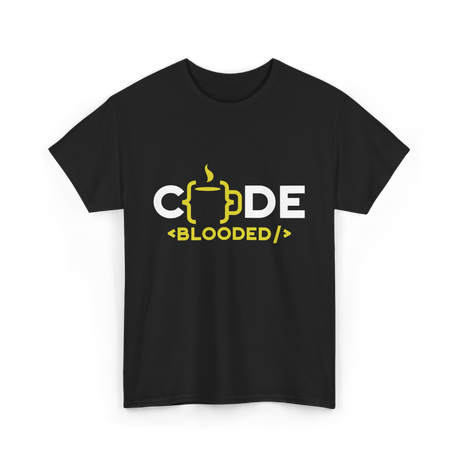 Code Blooded Coder Coding T-Shirt - Black