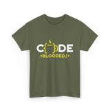 Code Blooded Coder Coding T-Shirt - Military Green