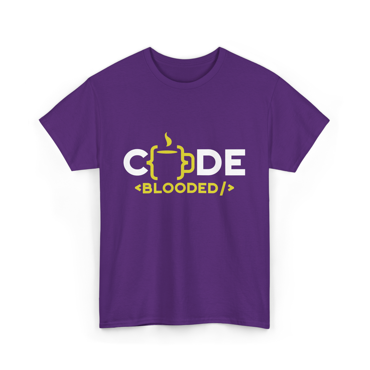 Code Blooded Coder Coding T-Shirt - Purple