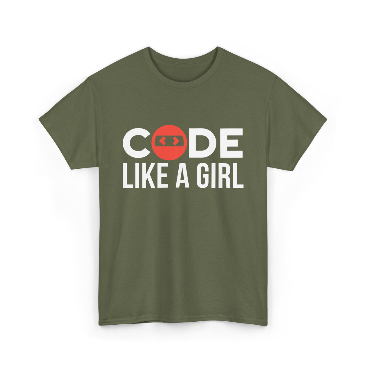 Code Programmer Coder Coding T-Shirt - Military Green