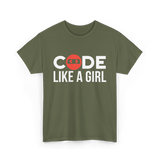 Code Programmer Coder Coding T-Shirt - Military Green