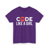 Code Programmer Coder Coding T-Shirt - Purple