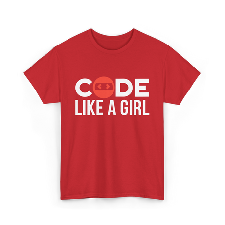 Code Programmer Coder Coding T-Shirt - Red