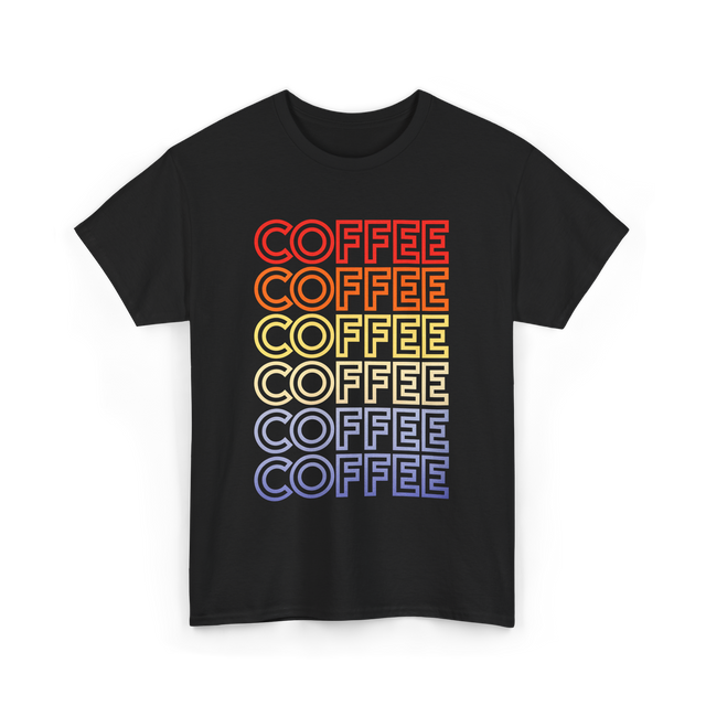 Coffee Coffee Coffee Coffee Art T-Shirt - Black