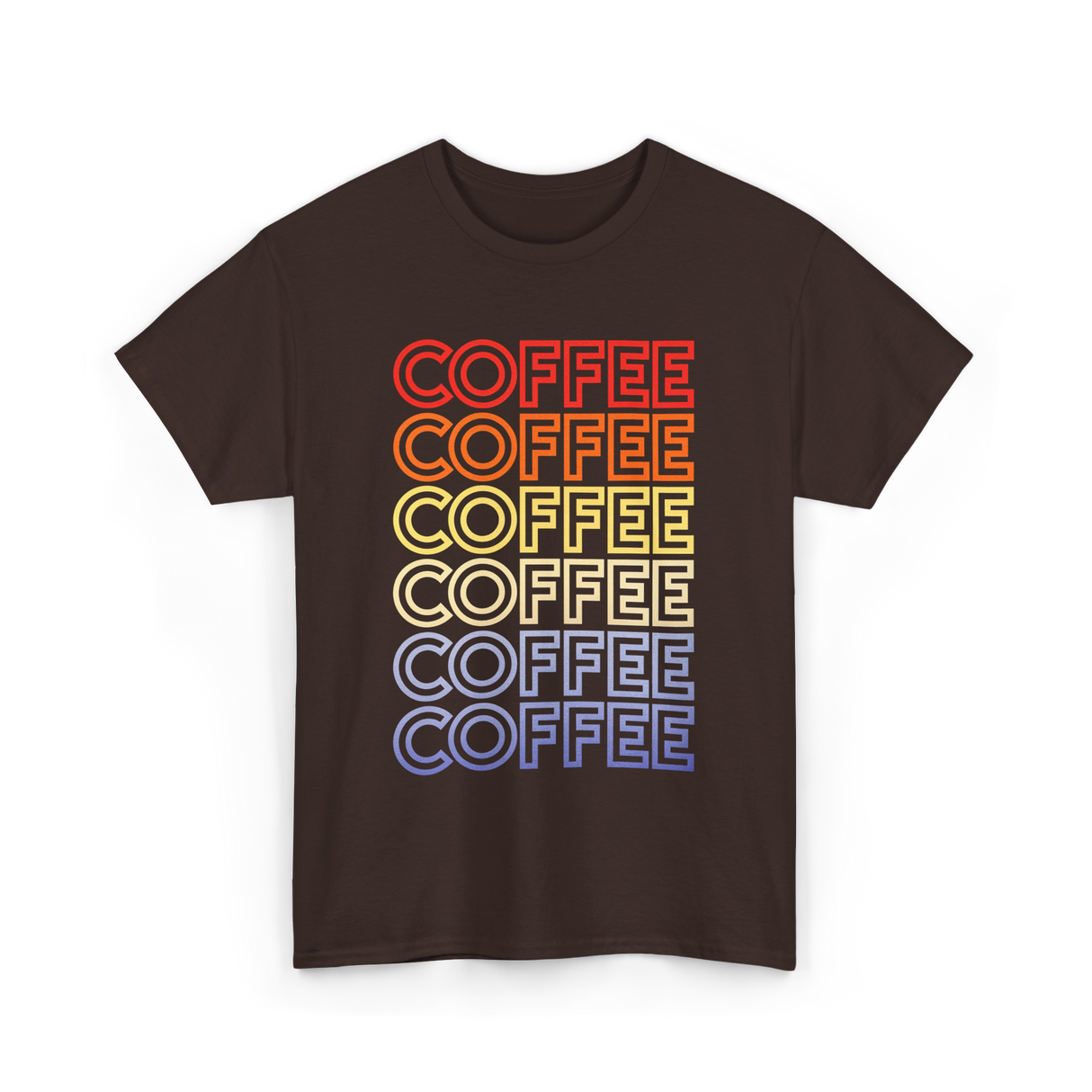 Coffee Coffee Coffee Coffee Art T-Shirt - Dark Chocolate