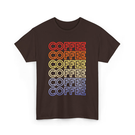 Coffee Coffee Coffee Coffee Art T-Shirt - Dark Chocolate