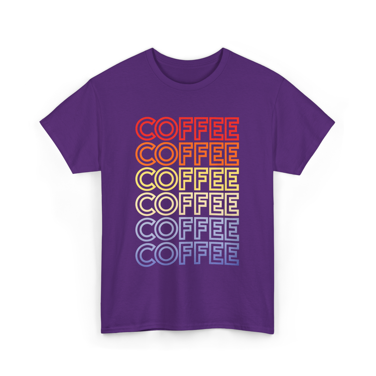 Coffee Coffee Coffee Coffee Art T-Shirt - Purple