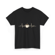 Coffee Heartbeat Coffee Drink T-Shirt - Black