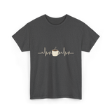 Coffee Heartbeat Coffee Drink T-Shirt - Dark Heather