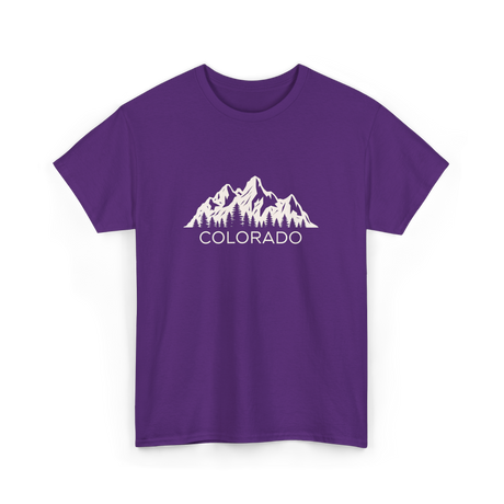 Colorado Mountains Colorado T-Shirt - Purple