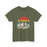 Colorado Mountains Nature Hiking T-Shirt - Military Green