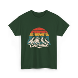 Colorado Mountains Nature Hiking T-Shirt - Forest Green