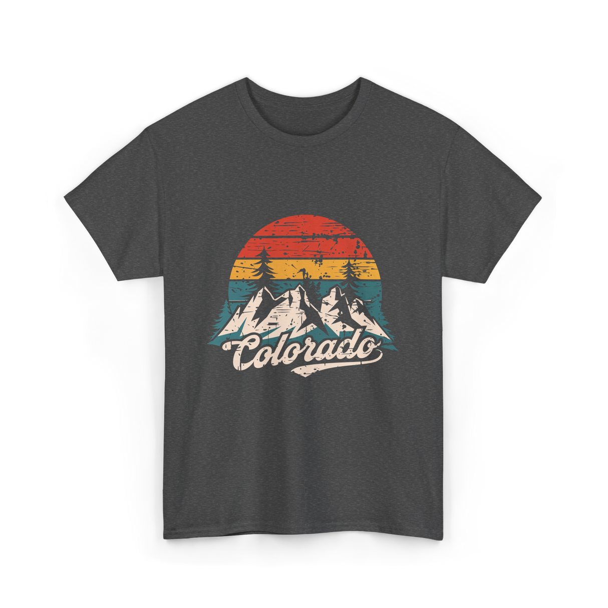 Colorado Mountains Nature Hiking T-Shirt - Dark Heather