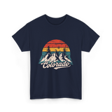 Colorado Mountains Nature Hiking T-Shirt - Navy