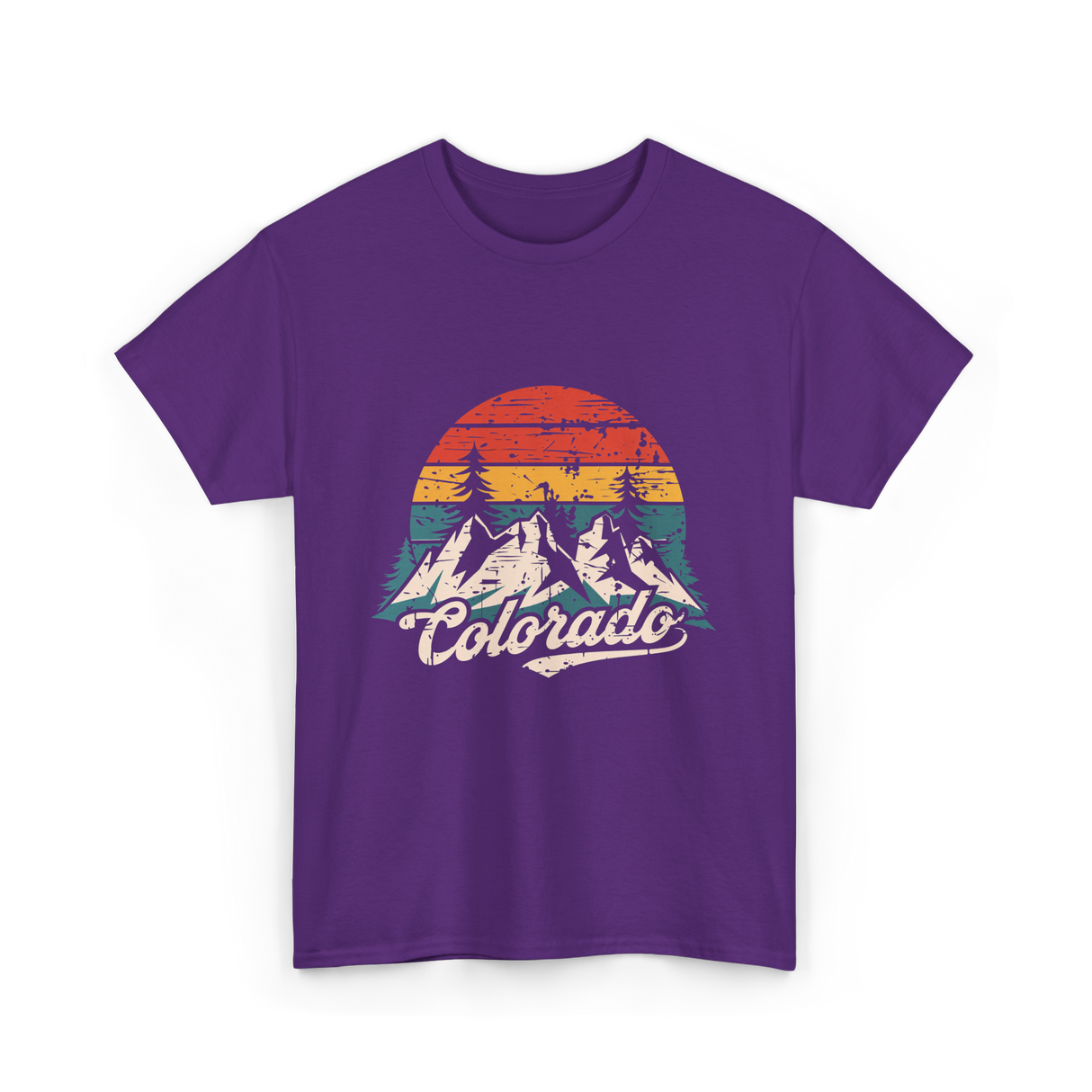 Colorado Mountains Nature Hiking T-Shirt - Purple