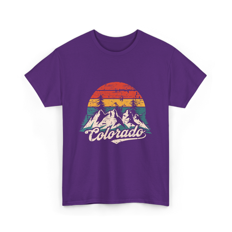 Colorado Mountains Nature Hiking T-Shirt - Purple