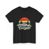 Colorado Retro Mountains Nature T-Shirt - Black