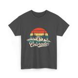 Colorado Retro Mountains Nature T-Shirt - Dark Heather