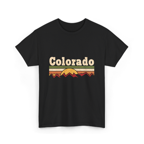 Colorado Vintage Retro Mountains T-Shirt - Black