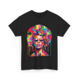 Colorful Afro Queen Afrocentric T-Shirt - Black