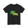 Colorful Alligator Reptile T-Shirt - Black