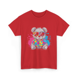 Colorful Bear T-Shirt - Red