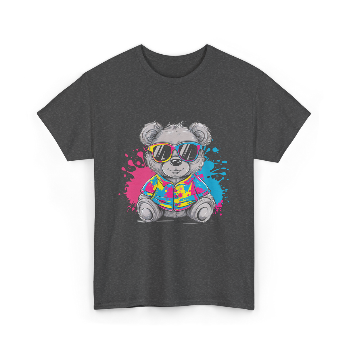 Colorful Bear T-Shirt - Dark Heather