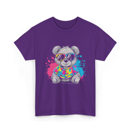 Colorful Bear T-Shirt - Purple