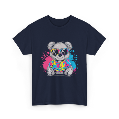 Colorful Bear T-Shirt - Navy