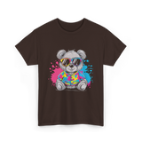 Colorful Bear T-Shirt - Dark Chocolate