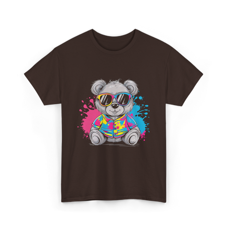 Colorful Bear T-Shirt - Dark Chocolate