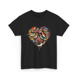 Colorful Birds Birdwatching Wildlife T-Shirt - Black