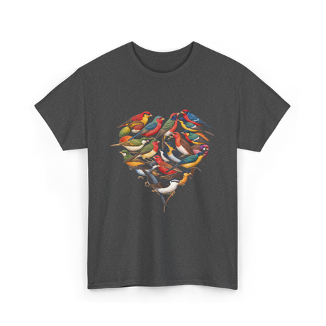 Colorful Birds Birdwatching Wildlife T-Shirt - Dark Heather