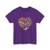 Colorful Birds Birdwatching Wildlife T-Shirt - Purple