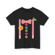 Colorful Bow Tie Clown Costume T-Shirt - Black