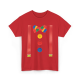 Colorful Bow Tie Clown Costume T-Shirt - Red