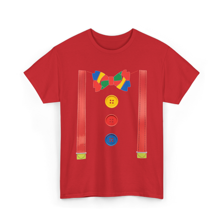 Colorful Bow Tie Clown Costume T-Shirt - Red