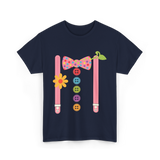 Colorful Bow Tie Clown Costume T-Shirt - Navy