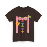 Colorful Bow Tie Clown Costume T-Shirt - Dark Chocolate