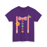 Colorful Bow Tie Clown Costume T-Shirt - Purple