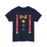 Colorful Bow Tie Clown Costume T-Shirt - Navy