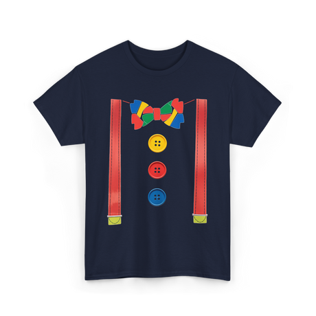 Colorful Bow Tie Clown Costume T-Shirt - Navy