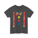 Colorful Bow Tie Clown Costume T-Shirt - Dark Heather