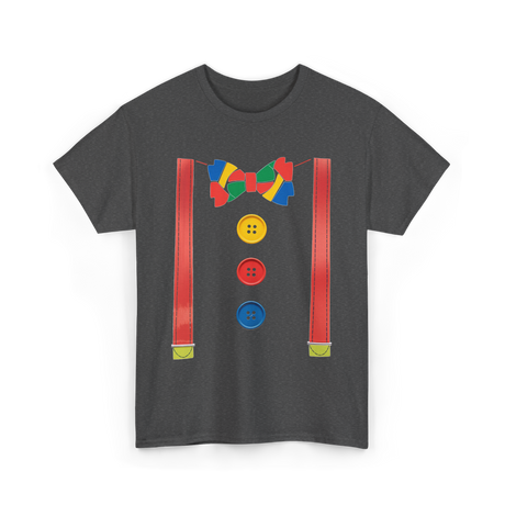 Colorful Bow Tie Clown Costume T-Shirt - Dark Heather