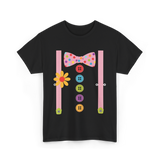 Colorful Bow Tie Costume T-Shirt - Black