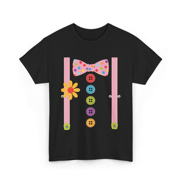 Colorful Bow Tie Costume T-Shirt - Black