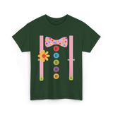 Colorful Bow Tie Costume T-Shirt - Forest Green