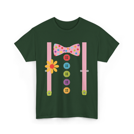 Colorful Bow Tie Costume T-Shirt - Forest Green